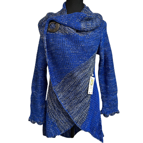 Luxury alpaca fiber cardigan sustainable